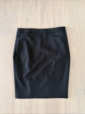 Ted Baker Black Pencil Skirt with Diagonal Stitching